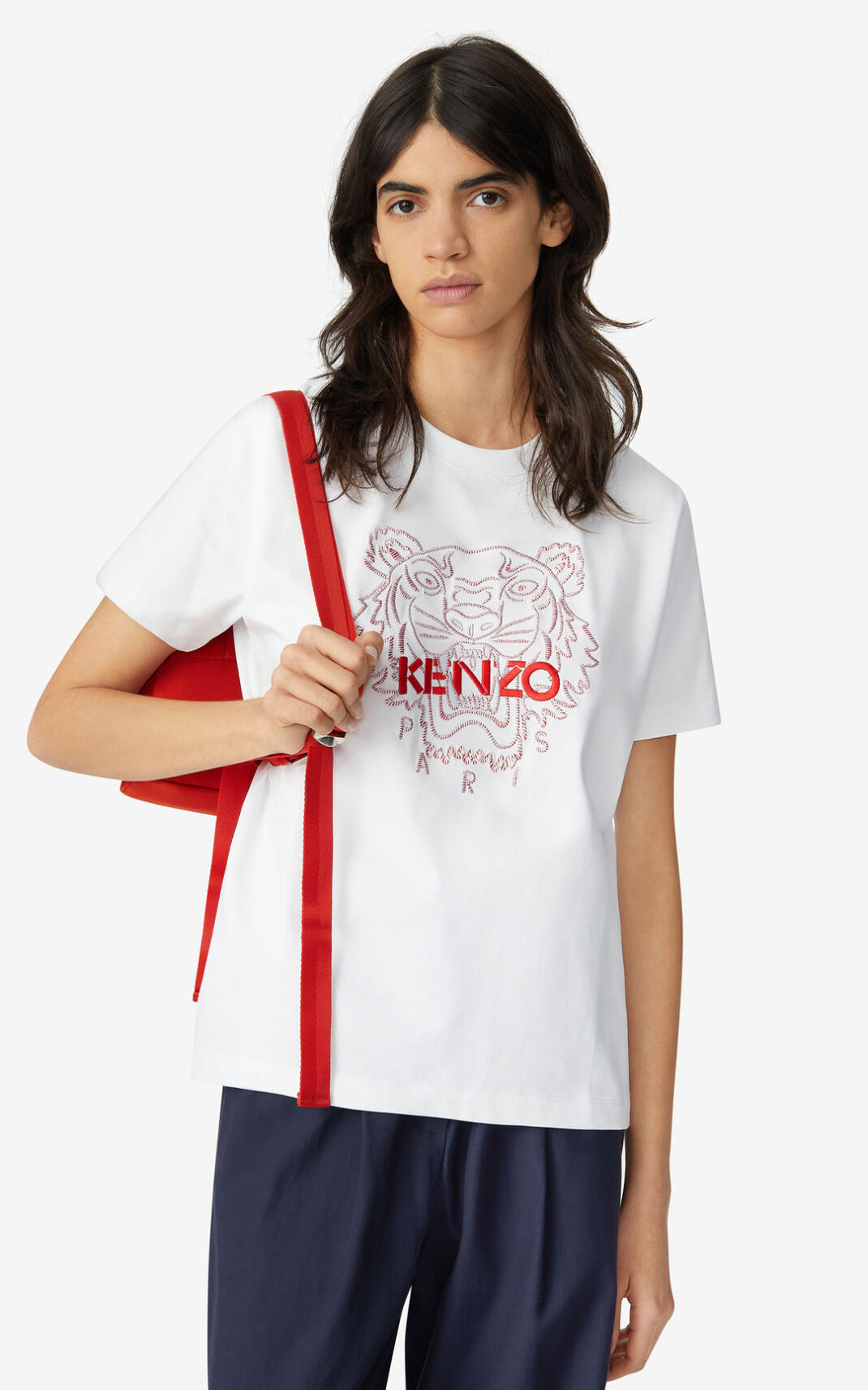Camisetas Kenzo Tiger loose fitting Mujer Blancas - SKU.1776364